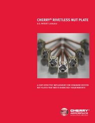 CHERRY® RIVETLESS NUT PLATE - Cherry Aerospace