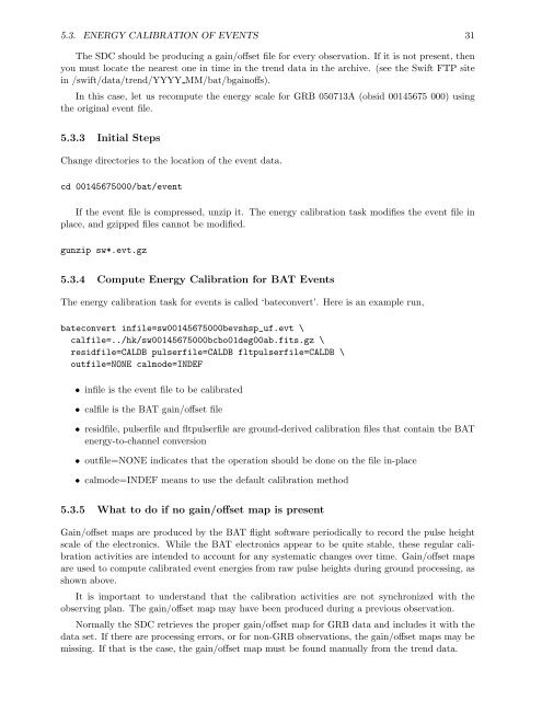 The SWIFT BAT Software Guide Version 6.3 30 ... - HEASARC - Nasa