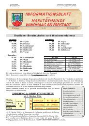 Gemeindeinformationsblatt 11/2006 - Windhaag bei Freistadt