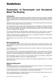Nutech Decrabond & Decramastic Guidelines - Roof Coatings