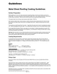 Nutech Metal Sheet Roofing Guidelines - Roof Coatings