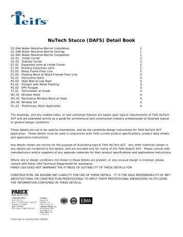 NuTech Stucco (DAFS) Detail Book - Teifs
