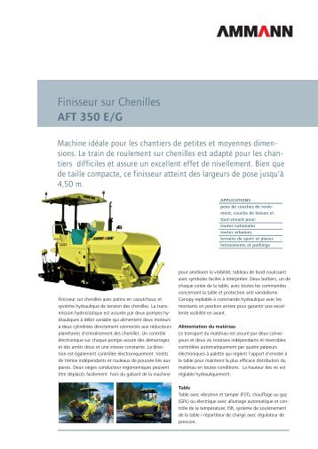 Finisseur sur Chenilles AFT 350 E/G - Ammann