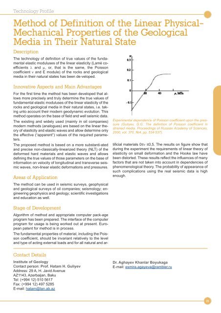 Science Opportunities in Azerbaijan - Science and Technology ...