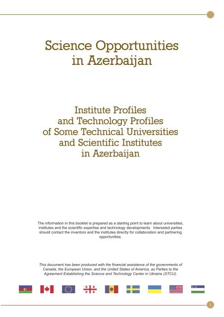 Science Opportunities in Azerbaijan - Science and Technology ...