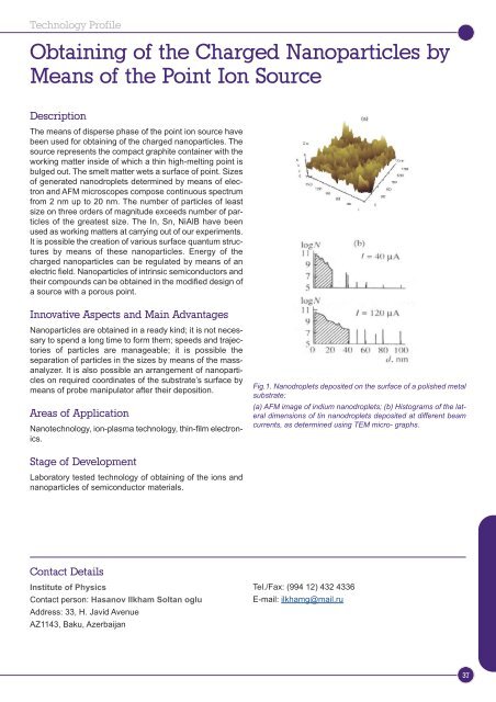 Science Opportunities in Azerbaijan - Science and Technology ...