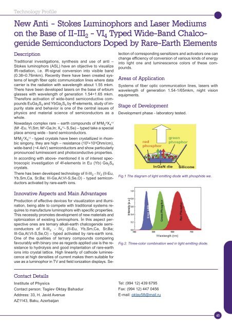 Science Opportunities in Azerbaijan - Science and Technology ...