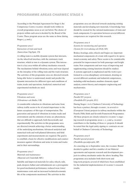 stage 6 triennial report 1 July 2009–30 June 2012 ... - CHARMEC