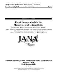 JANA Vol 3 #1 - American Nutraceutical Association