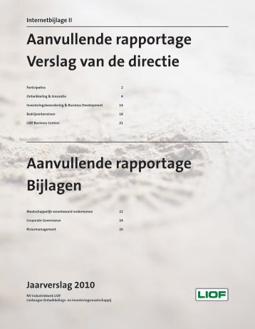 Download Aanvullende rapportages 2010 (pdf) - Liof