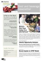 food and beverage newsletter - Lawson Software