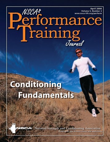 NSCA's Performance Training Journal V. 5.2
