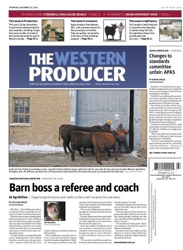 Barn boss a referee and coach - The Western Producer