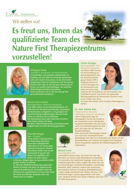 Nature First Kundenzeitung No.4 - bei Praxis Natur