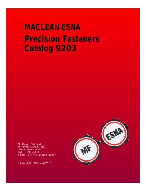 catalog 9203-1 - MacLean Fogg Component Solutions