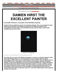 Damien Hirst the Excellent Painter - Harald Peter Ström