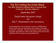 The Pot Calling the Kettle Black - American Statistical Association