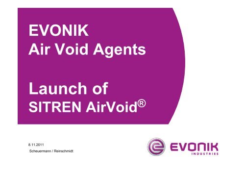 SITREN AirVoid 353 354 - Construction Chemicals