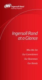 IngersollRand ataGlance - Ingersoll Rand Security Technologies