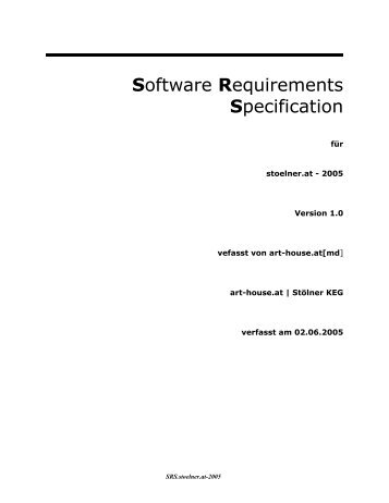 Software Requirements Specification Template - Stölner