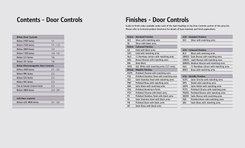 Retail Price List 2011 - Ingersoll Rand Security Technologies