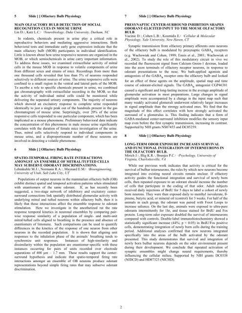 Givaudan-Roure Lecture - Association for Chemoreception Sciences