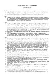 Jeremy Johns Full List of Publications June 2011