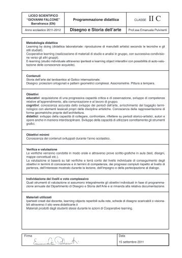 piano di lavoro docenti - Didatticarte