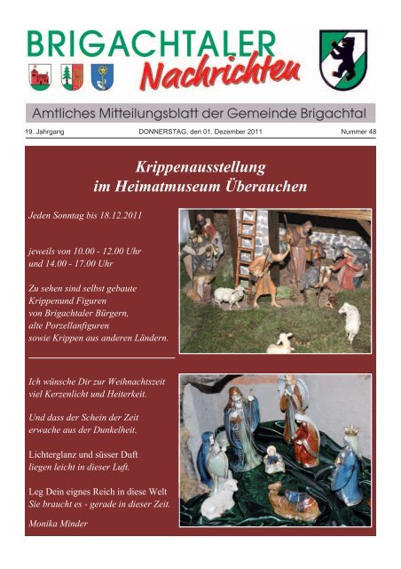 Krippenausstellung im Heimatmuseum Überauchen - Gemeinde ...