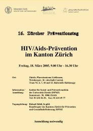 Hiv/Aids-Prävention im Kanton Zürich - Aids-Info Winterthur