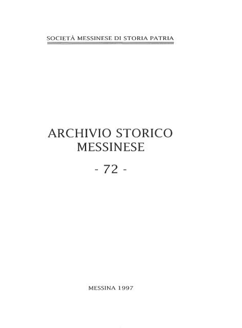 archivio storico messinese 72 - Società Messinese di Storia Patria