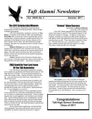 Taft Alumni Newsletter - Taftalumni.org