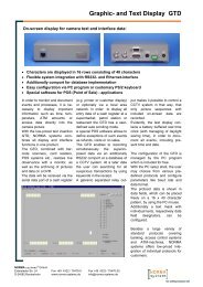 Graphic- and Text Display GTD - NORMA systems