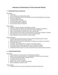 Pros and Cons of Various Assessment Methods - Morningside College