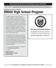 BMAH Information Sheet - Anne Arundel County Public Schools