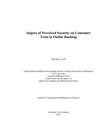 Impact of Perceived Security on Consumer Trust in Online Banking