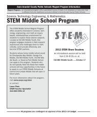 STEM Middle School Information Sheet - Anne Arundel County ...