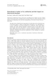 Determinants of online service satisfaction and their ... - WiseData