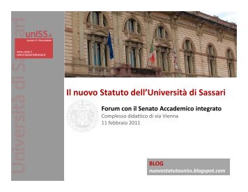 Il nuovo Statuto dell'Università di Sassari - Università degli Studi di ...