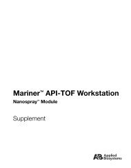 Mariner™ API-TOF Workstation - Applied Biosystems