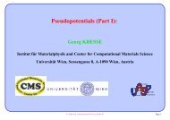 Pseudopotentials (Part I): - VASP