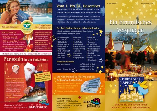 Vom 1. bis 24. Dezember - Region Bad Radkersburg