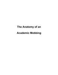 The Anatomy of an Academic Mobbing - Math Forum