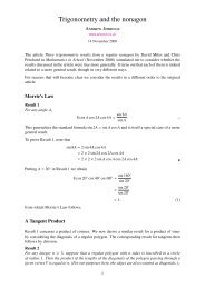 Trigonometry and the nonagon - Arbelos