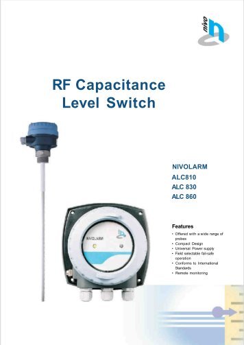 RF Capacitance Level Switch NIVOLARM ALC810 ... - JimTrade.com