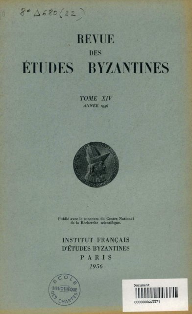 Etudes de titulature byzantine