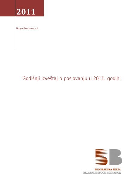 Godišnji izveštaj za 2011. godinu - Beogradska berza