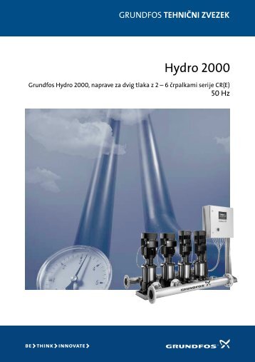 GRUNDFOS tehnični zvezek: Hydro 2000, naprave za dvig