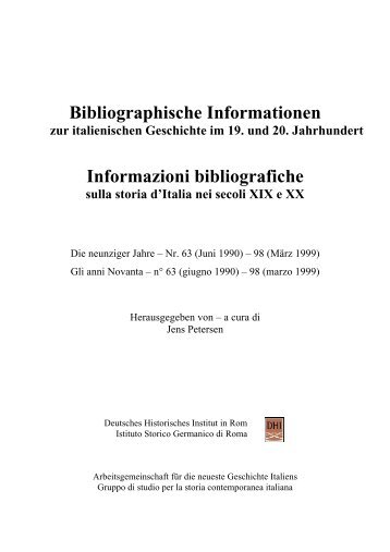 Gli anni Novanta - n° 63 - Istituto Storico Germanico
