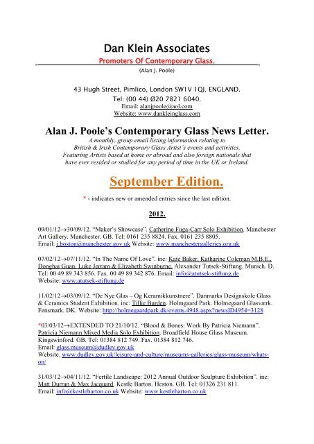 September Edition The Glass Association - J Glass And Associates September Edition The Glass Association - J Glass And Associates